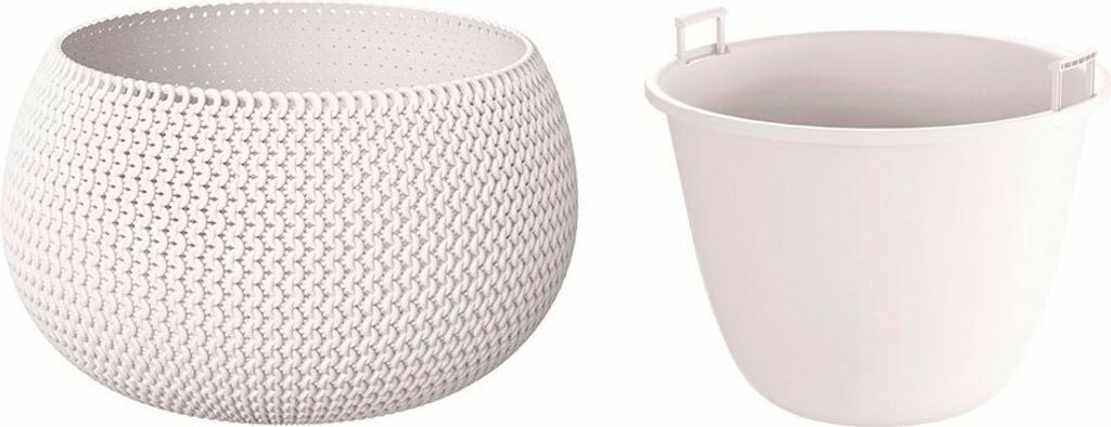 Prosperplast Splofy Bowl 23.9x23.9x16.1 Cm Blumentopf Weiß  Produktbild 1
