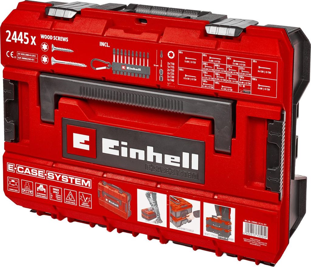 Einhell Schraubenset mit Bits in E-Case-Koffer 2.445-teilig Produktbild 