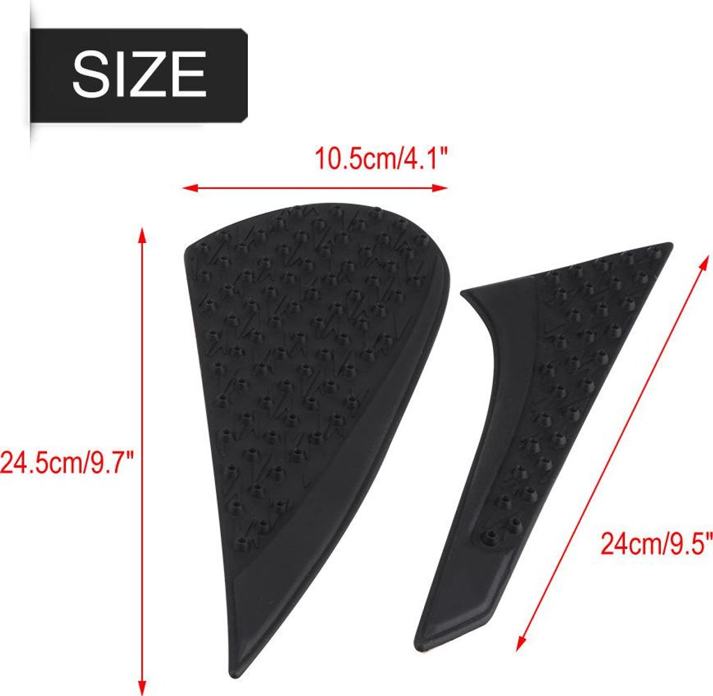 Pair of Motorcycle Anti Slip Gas Tank Traction Pad Knee Grip Sticker for Kawasaki Z800 13-16