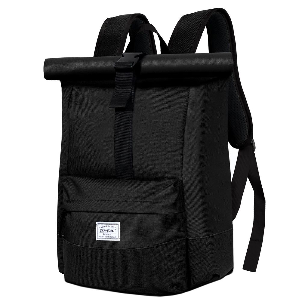 Cityrucksack Rolltop Rucksack Damen Herren Tagesrucksack mit Laptopfach, Modern Rolltop Rucksack Daypack, Wasserabweisend