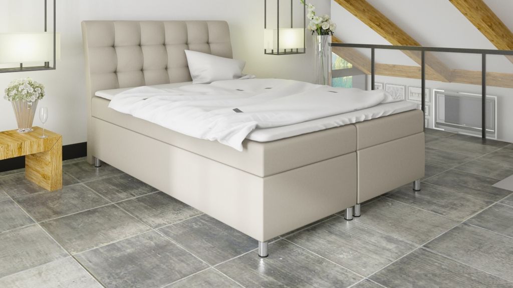 Boxspringbett Schlafzimmerbett DOAN 180x200cm inkl.Bettkasten