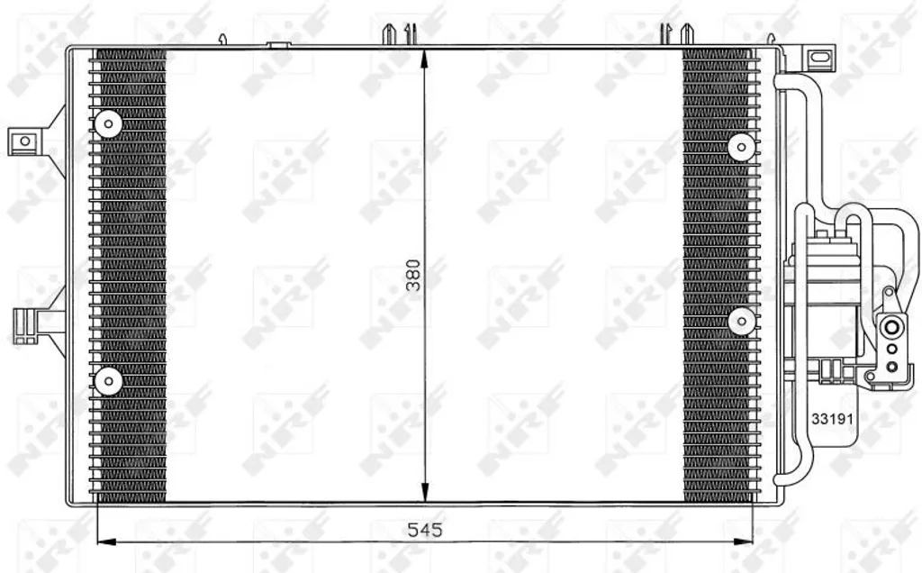 Radiateur de climatisation avec bouteille pour Opel Combo et Corsa C