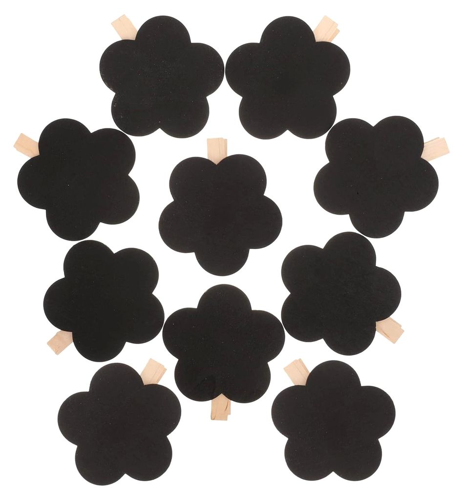 10 Stück Kleine Tafelclips für Kreidetafeln in Schwarz, Beschreibbar und Leicht zu Reinigen für Dekoration und Notizen