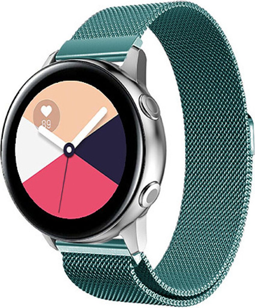 Strap-it Milanese Armband - Kompatibel mit Samsung Galaxy Watch Active / Active 2 Armband Edelstahl Ersatzarmband mit Magnetverschluss - Hochwertig...
