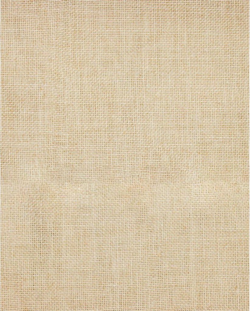 Zählstoff Permin Leinen Precut 32 ct. 065 Farbe 135 Wolle, Handarbeitsstoff aus 100% Leinen für Stickerei 46x46 cm