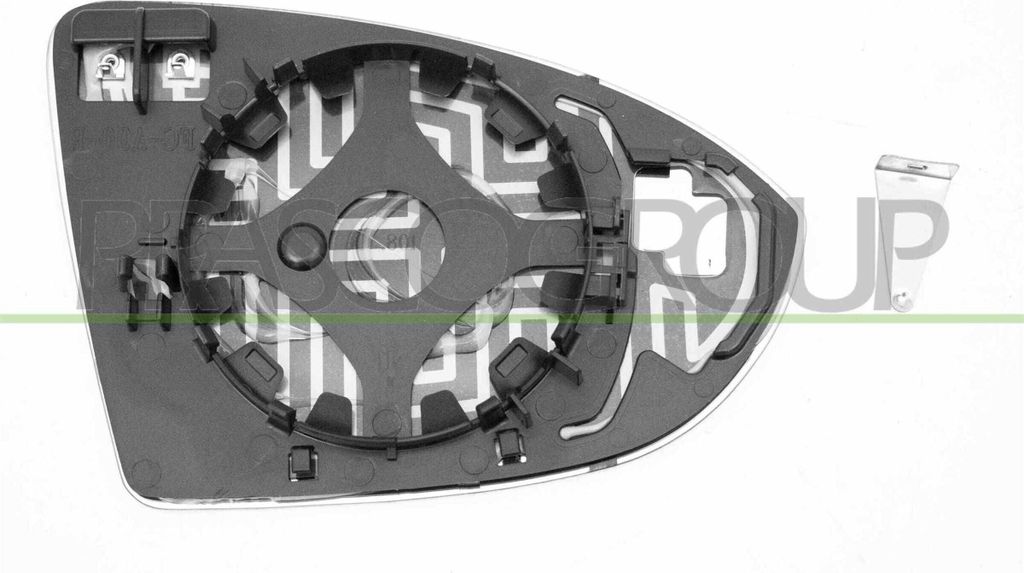 PRASCO Spiegelglas Außenspiegel Links für VW Touran (5T1) Beheizbar Asphärisch VG7217514