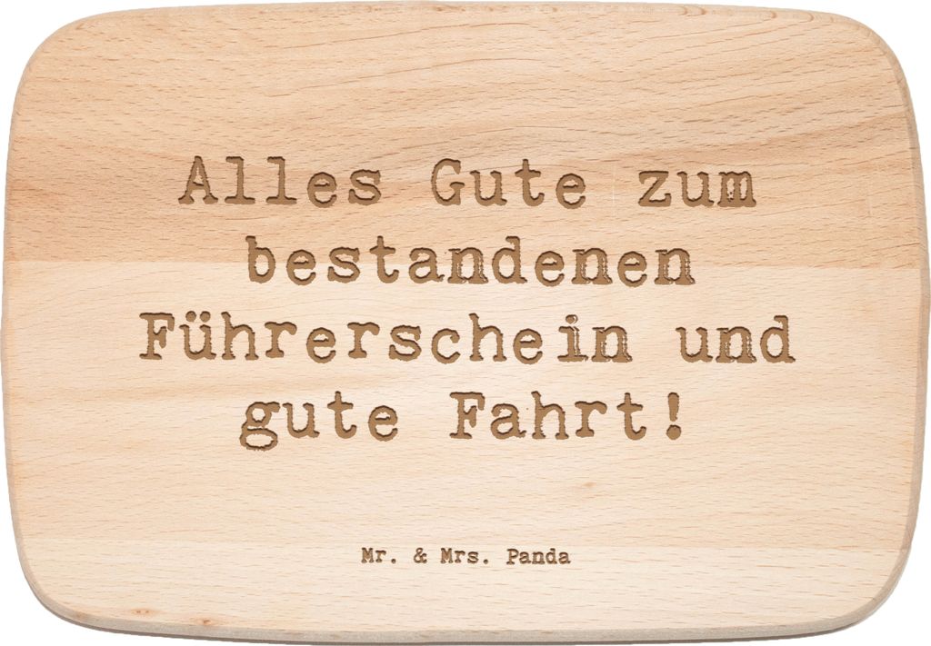 Mr. & Mrs. Panda Frühstücksbrettchen Spruch Erste Erfahrungen im Straßenverkehr - Transparent - Geschenk, Abenteuer, Sicherheit, Selbstbewusstse...