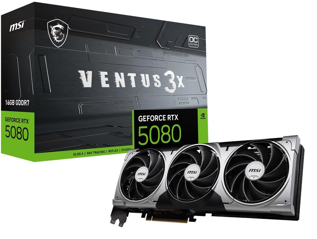 Msi Vga Nvidia Rtx 5080 16G Ventus 3X Oc Ddr7 Imagen del producto 