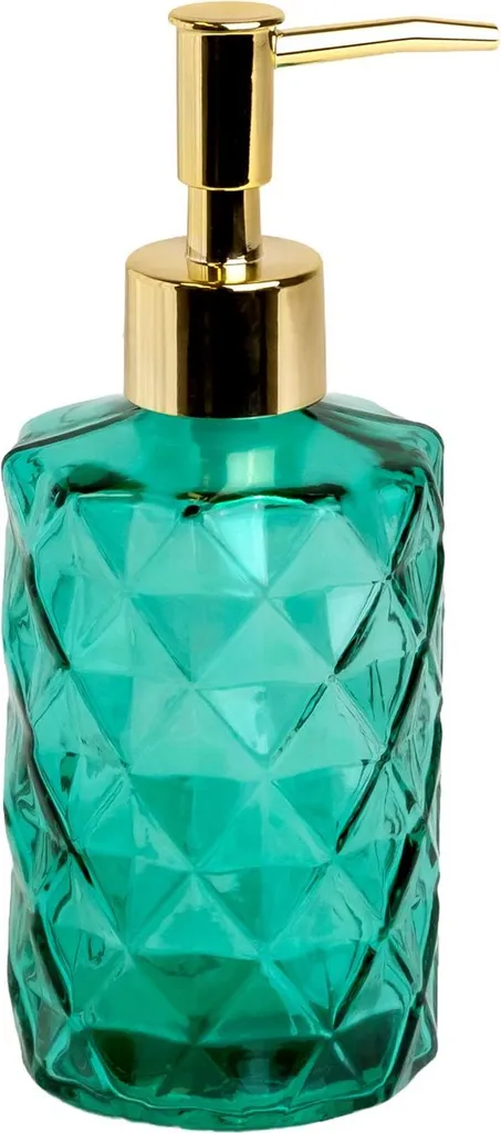 Dispenser Vetro Verde Intirilife 310ml - Accessorio Bagno Design Scacchi