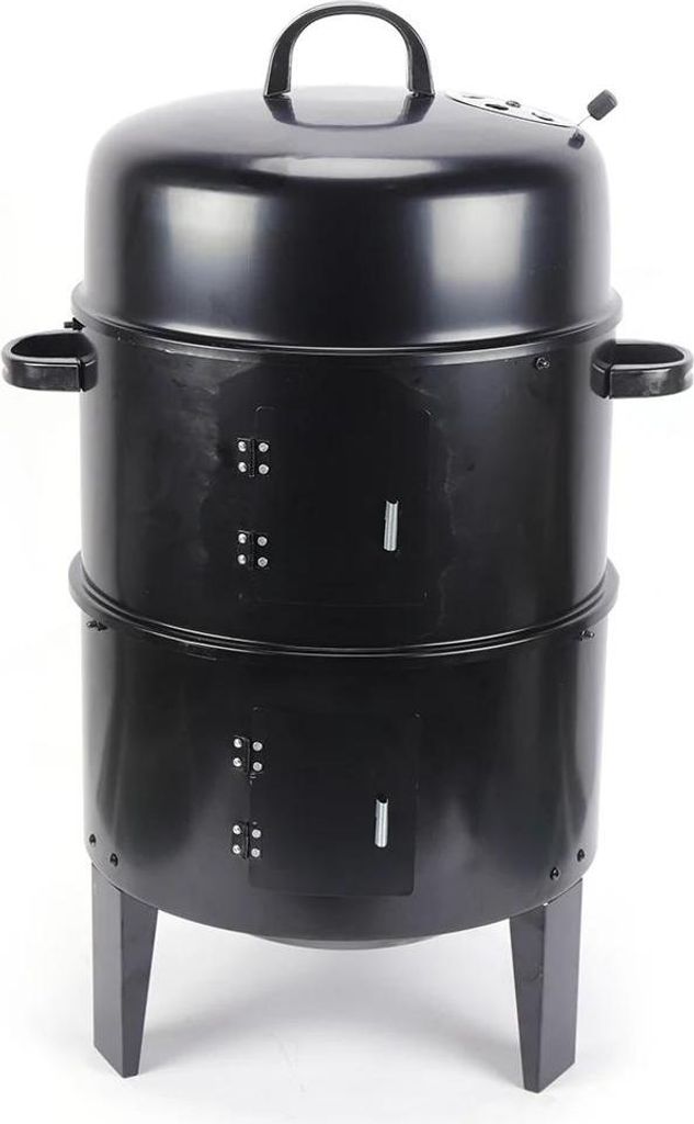 BBQ Grill - Holzkohlegrill & Smoker - Groß - Metall - Bis 800 °C - Schwarz