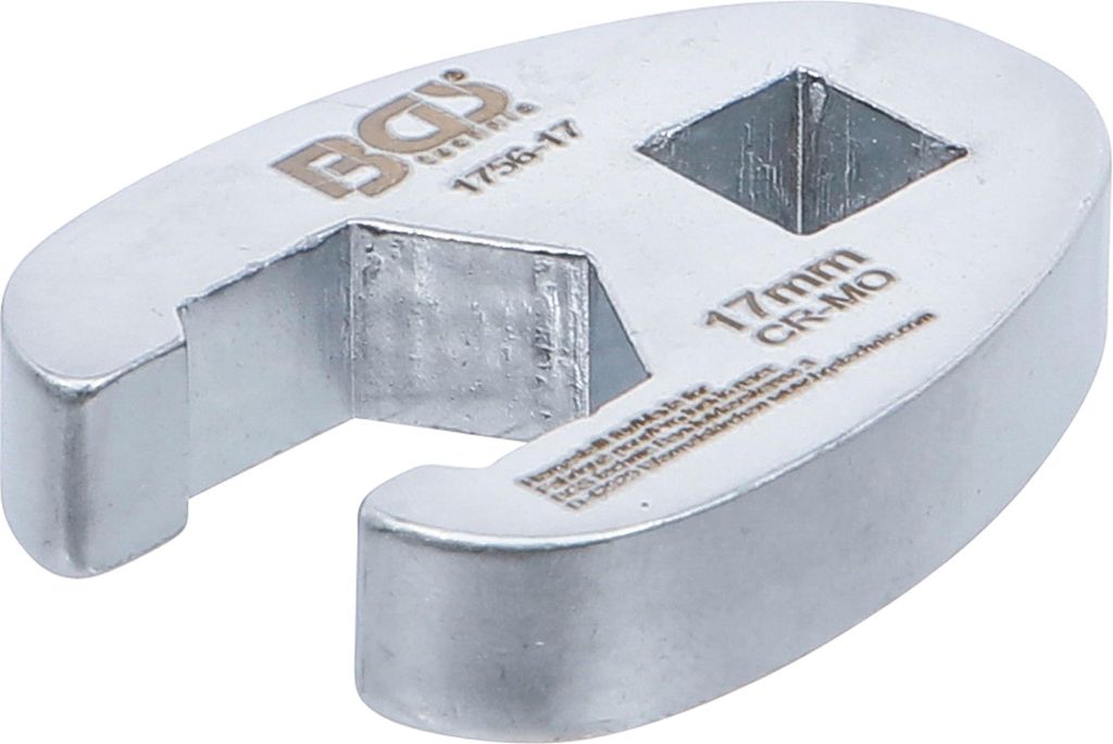 BGS Chiave quadrata azionamento 10 mm (3/8") SW 17 mm - Immagine del prodotto 