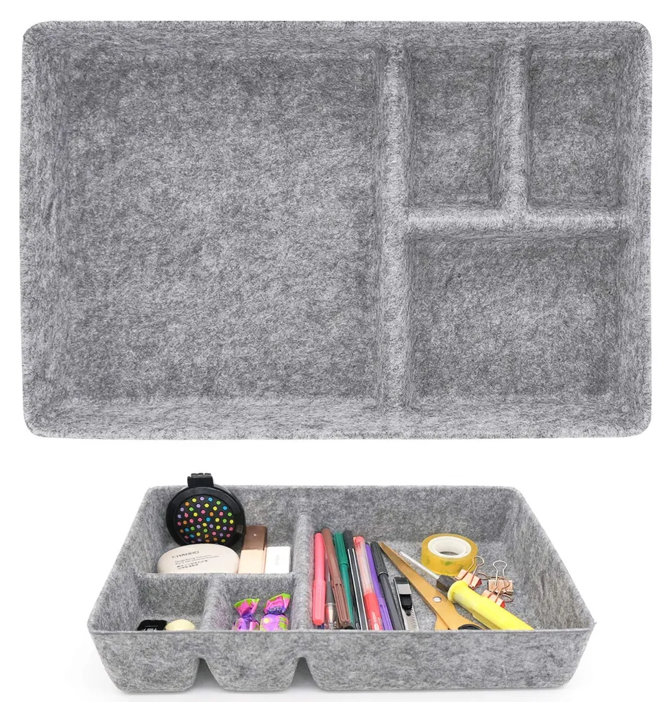 Rangement de tiroir pour maquillage et sous-vêtements, organiseur en feutre
