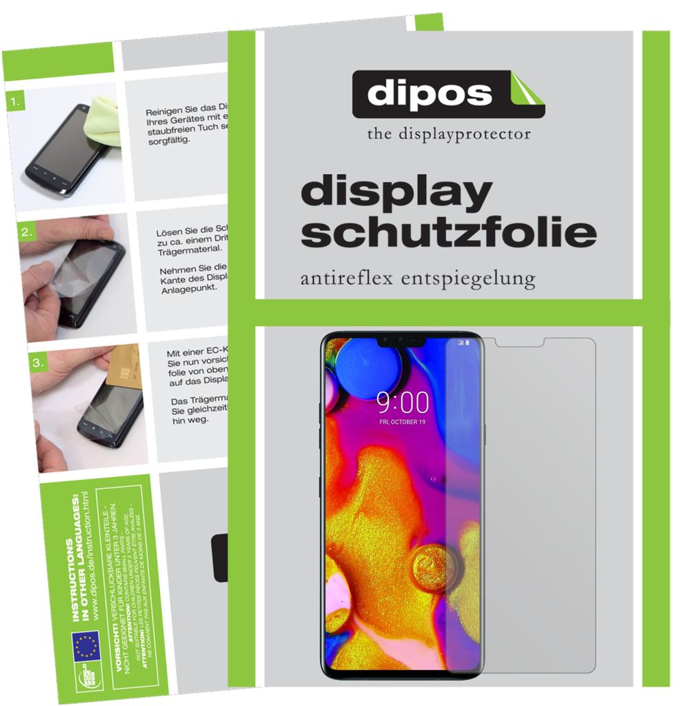 6x Schutzfolie für LG V40 ThinQ matt Displayschutzfolie Folie Display Schutz