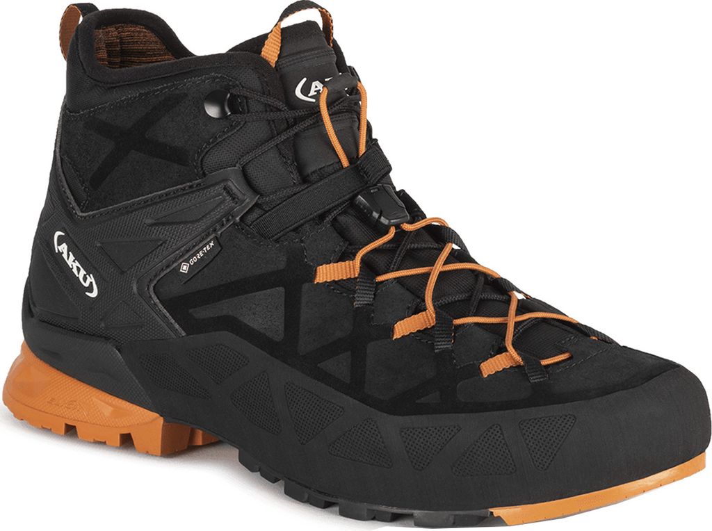 AKU Rock DFS MID GTX mit Schnellverschluss Klettern Wandern Herren Schwarz NEU 44,5