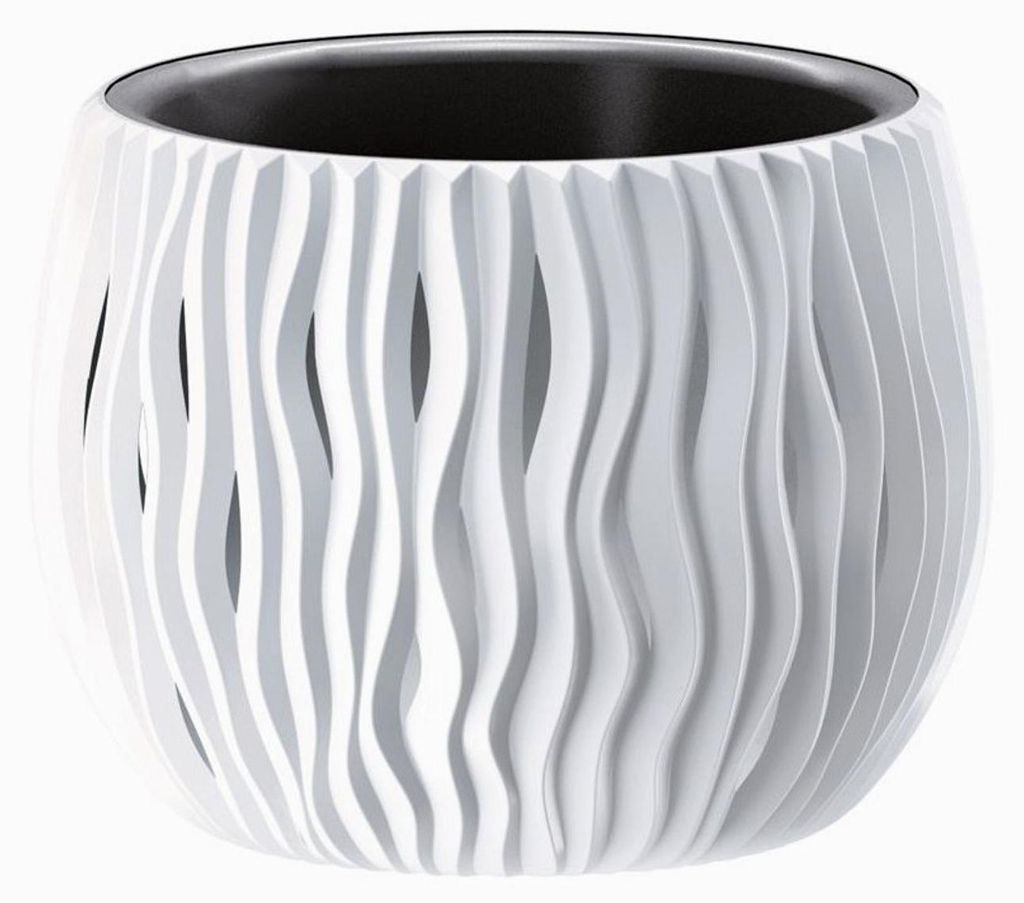 Květináč  SANDY BOWL s vkladem 18 cm - barva: bílá Image du produit 