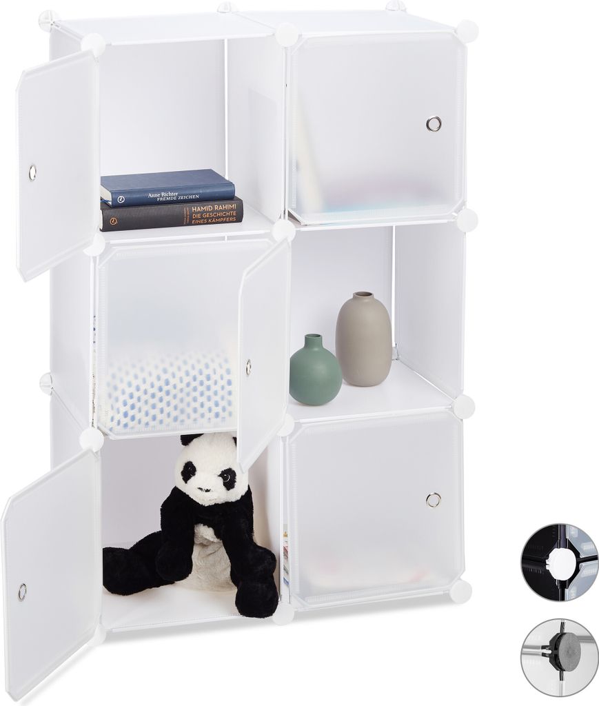 relaxdays Regalsystem mit 6 Türen