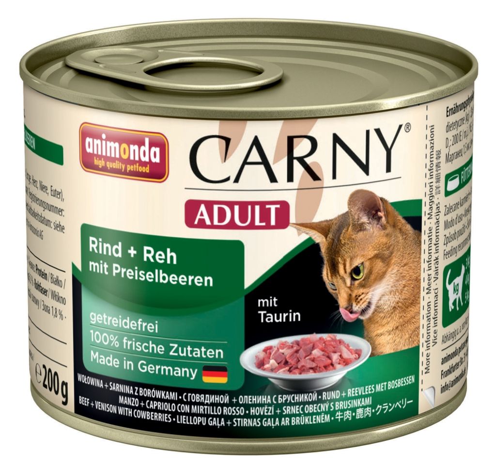 Animonda Carny Adult Rind & Reh mit Preiselbeeren 200gx6
