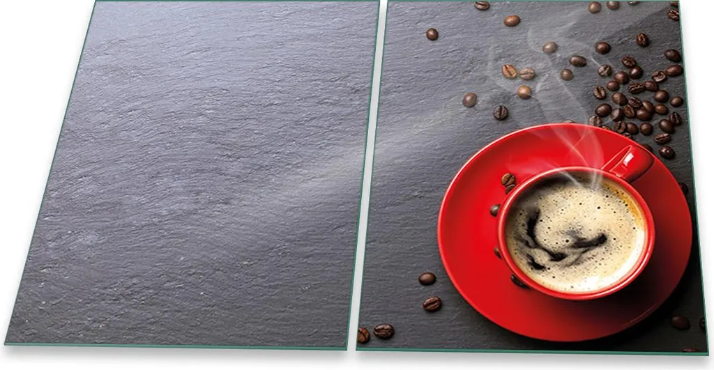Protezione Piano Cottura Vetro Temperato 40x52 Grigio Caffè Universale