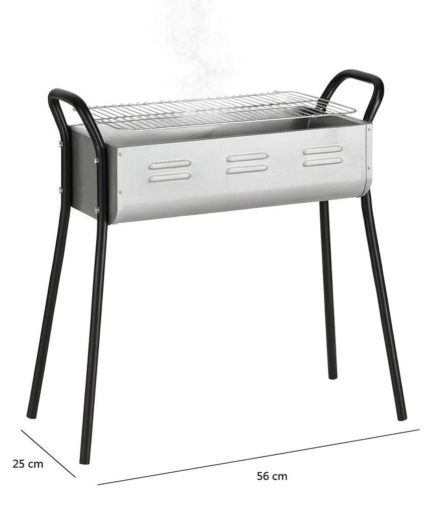 Holzkohlegrill Standgrill Höhenverstell 56x25x57 cm Produktbild 