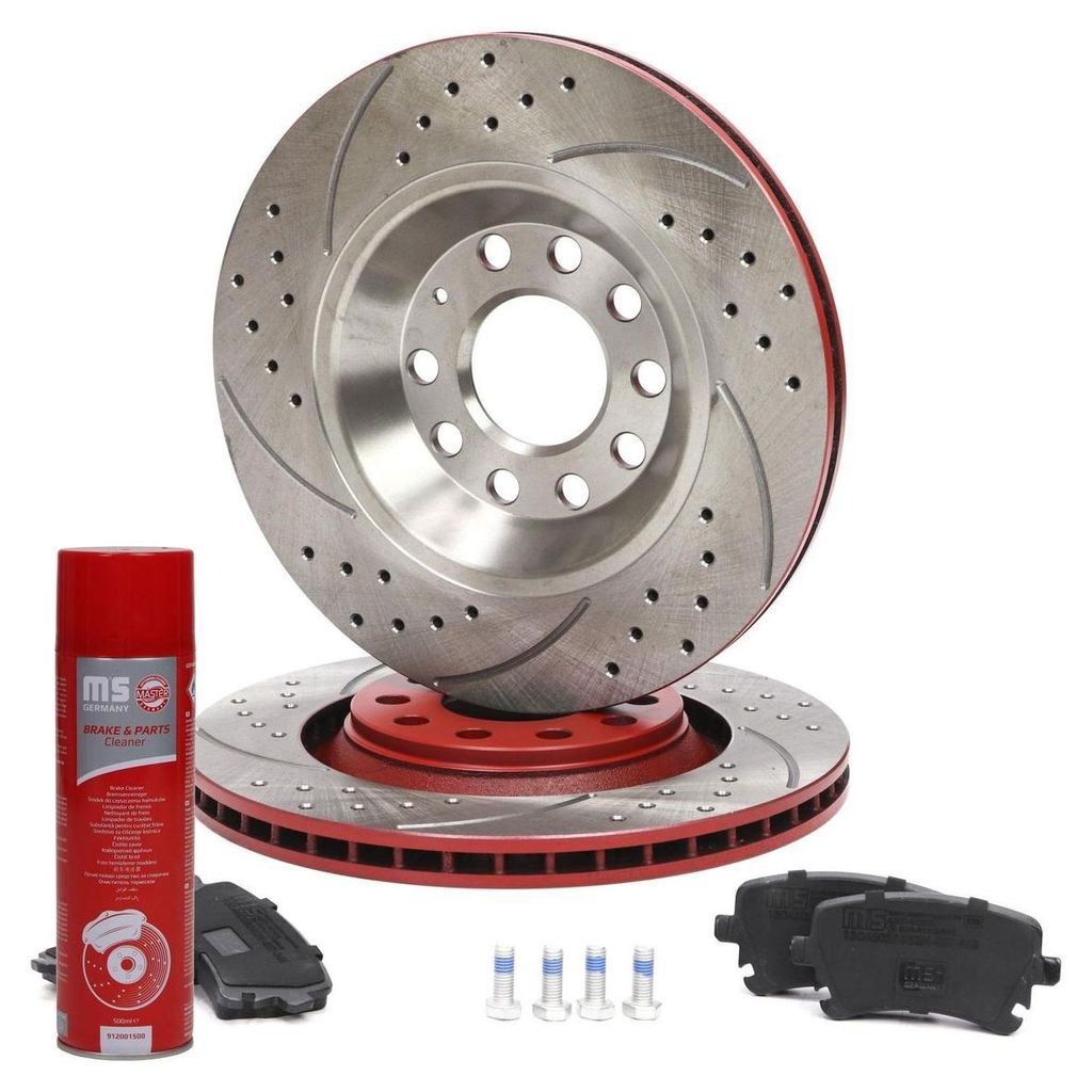MASTER-SPORT Bremsenset Hinten Bremsscheiben Beläge Satz für AUDI A4 Avant (8ED, B7) 300mm