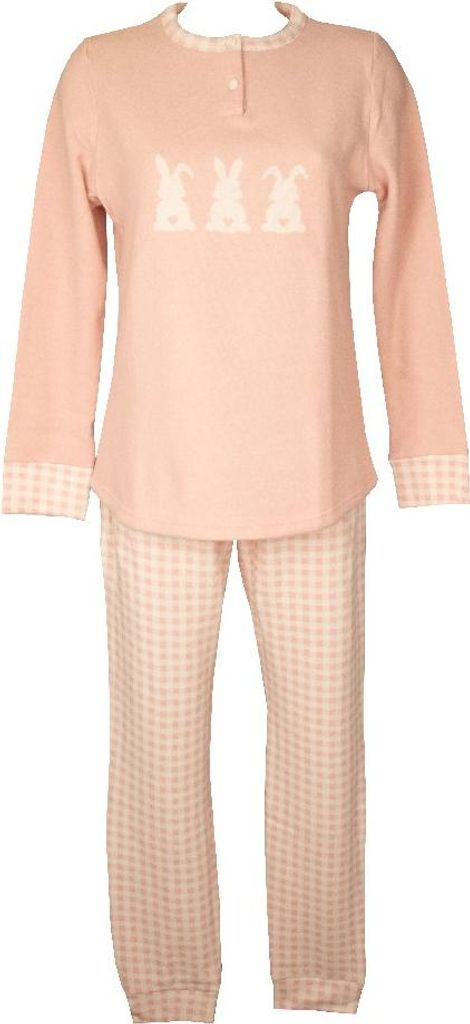 Damen Schlafanzug RAGNO mit Henley-Ausschnitt Milan Point warme und weiche Winterhose mit Bündchen Artikel DM12N1, Taglia 46, Cotone 50%,Poliester...