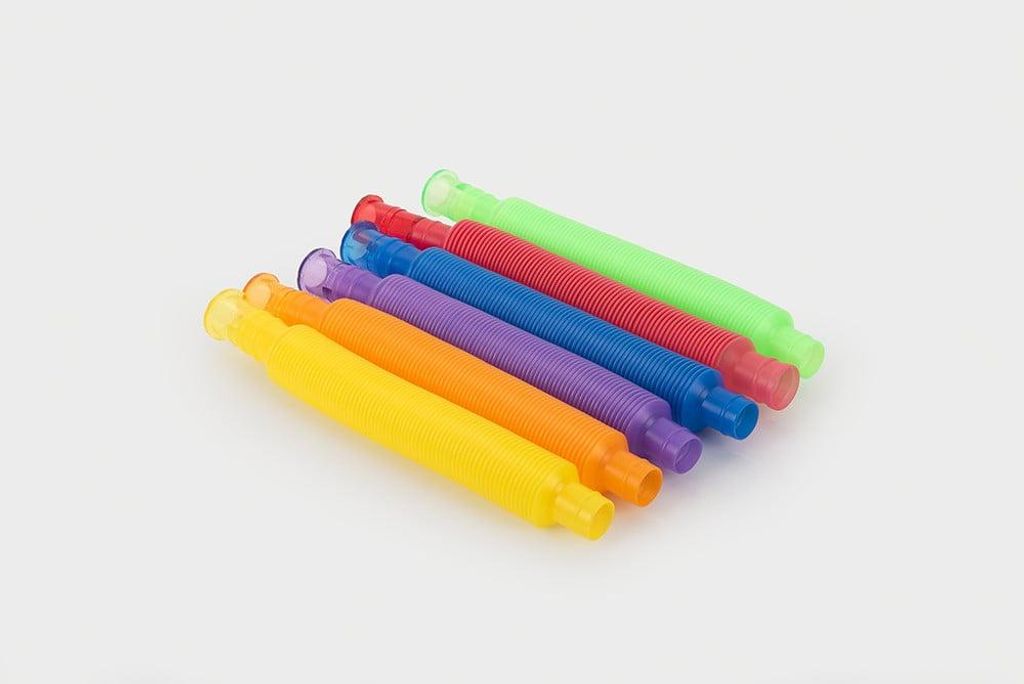 TickiT Regenbogen Flexi-Röhren Spielzeug Wasserspaß Set 6 Stück