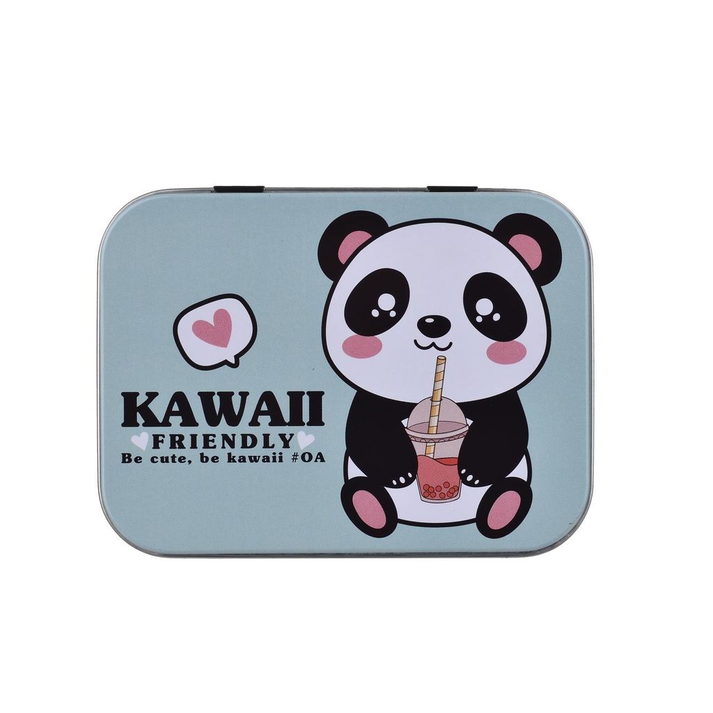 1x Home-Flair Kawaii Panda Grün Kinder Pflaster-Box mit 24 Produktbild 