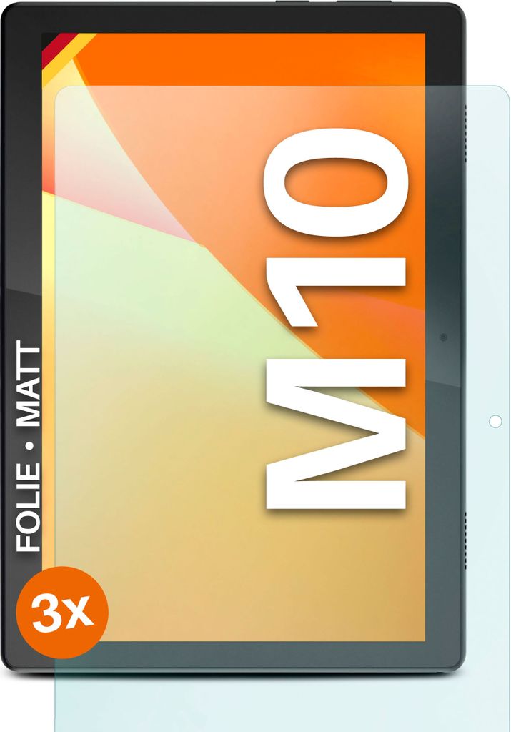 moex 3x Schutzfolie kompatibel mit Lenovo Tab M10 (1. Gen.) - Displayschutzfolie Anti Reflex Folie, Matt