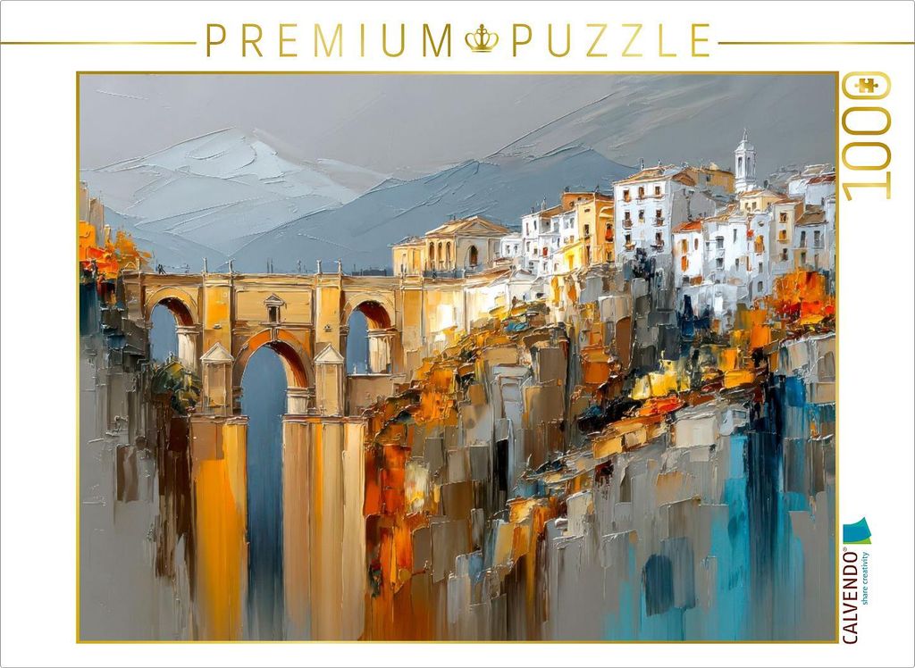 CALVENDO Puzzle Ronda - Puente Nuevo | 1000 Teile Lege-Größe 64x48cm Foto-Puzzle für glückliche Stunden
