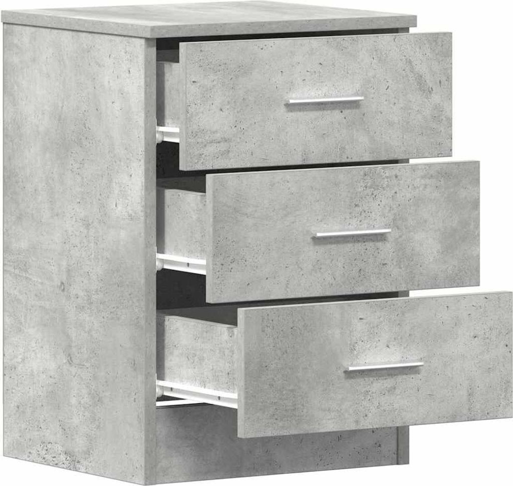 vidaXL Nachttische 2 Stk. Betongrau 38x35x56 cm Produktbild 6