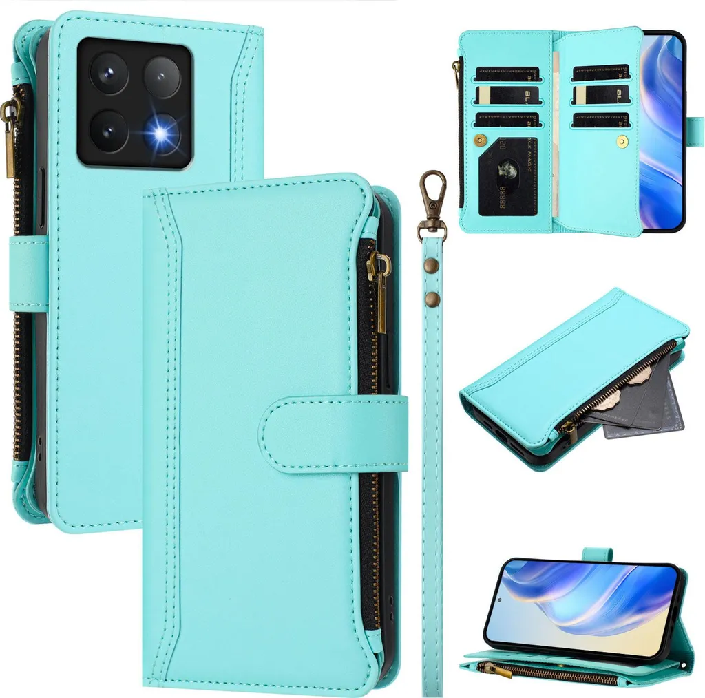 Custodia Professionale Xiaomi 14T - Portafoglio Ecopelle con Zip