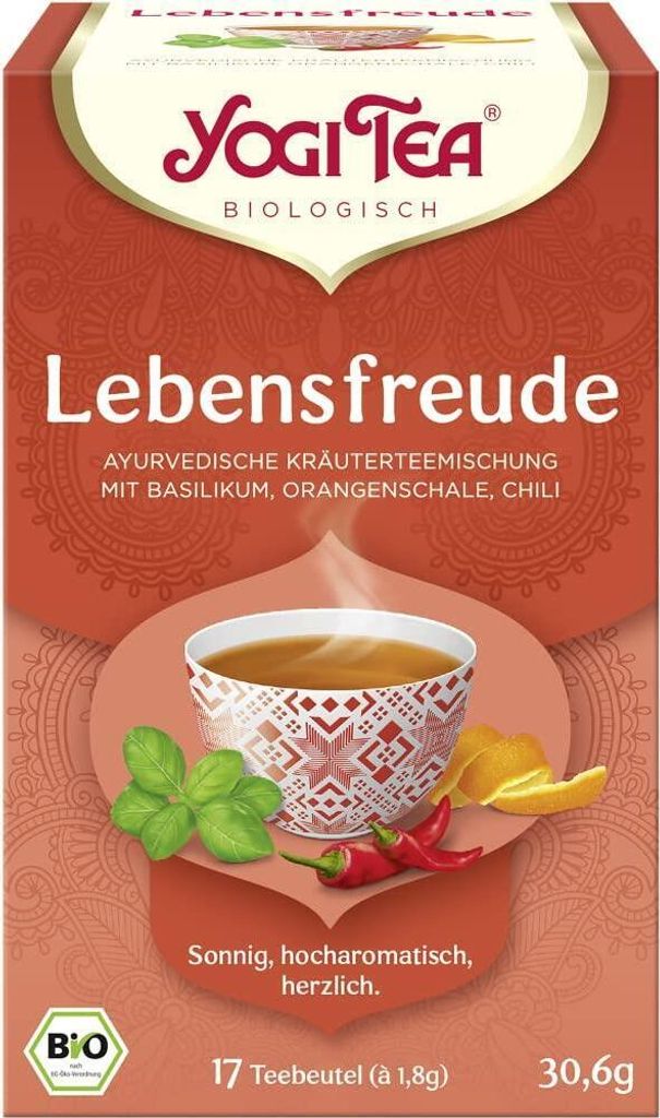 Yogi Tea,  Lebensfreude, 17 Teebeutel - 10er Pack (10 x Produktbild 
