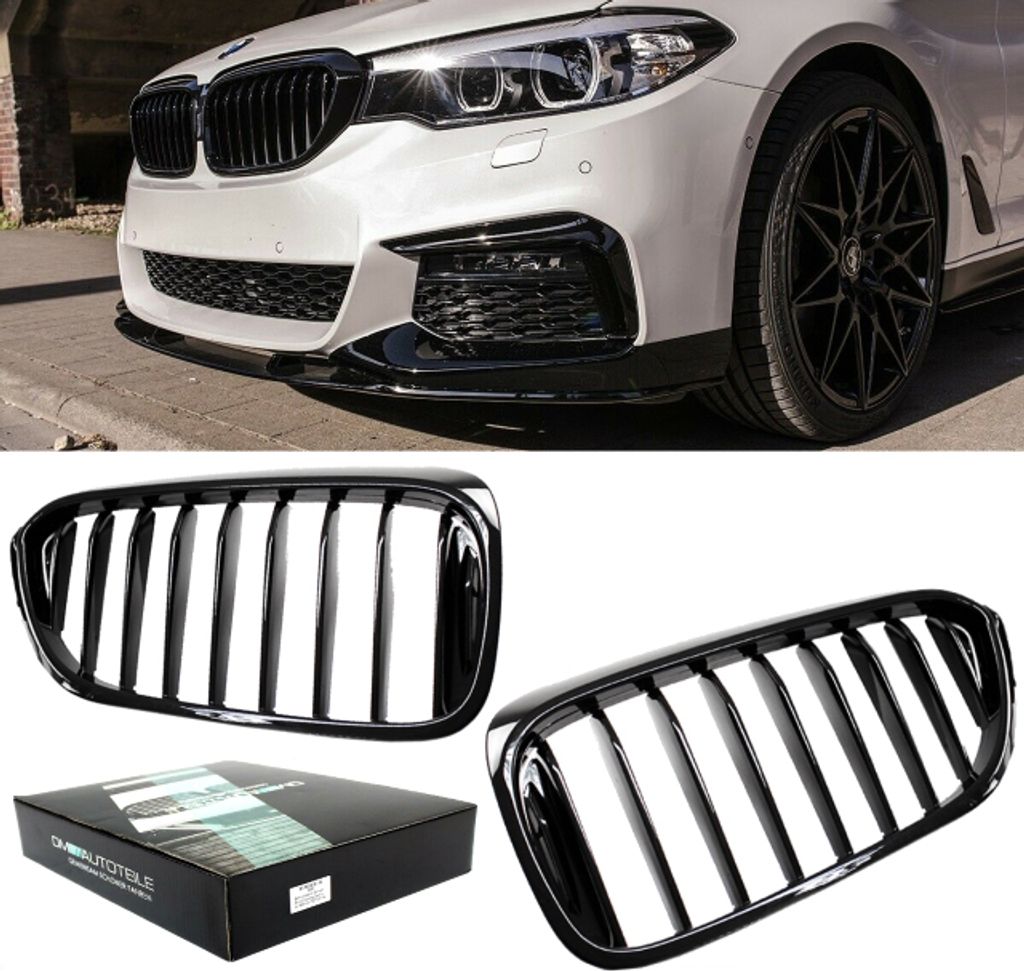 Set Sport-Performance Kühlergrill schwarz glänzend BMW 5er G30 G31 ab 2017-2020