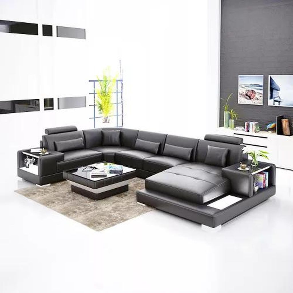 Ecksofa Wohnlandschaft Eckcouch Couchtisch Sofa LForm Ledersofa Couch 2tlg. Neu