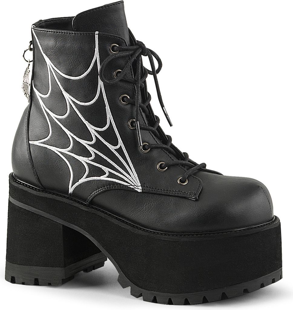 RANGER-105 Damen Booties von DemoniaCult, Schwarz EU 38, US 8