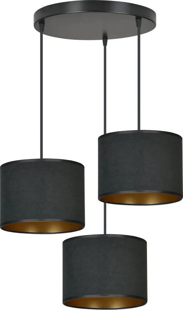 Luminaire E27 60W Triphasé Noir HILDE 3 BL - Design Premium Minimaliste