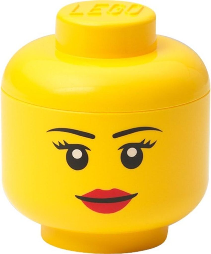 LEGO úložná hlava „Dievča“, mini (žltá) Obrázok produktu 