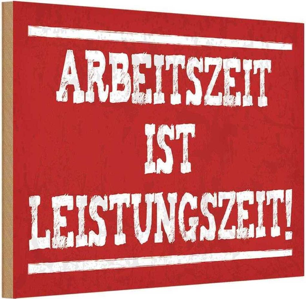 vianmo Holzschild 12x18 cm Arbeitszeit ist Leistungszeit Dekoration