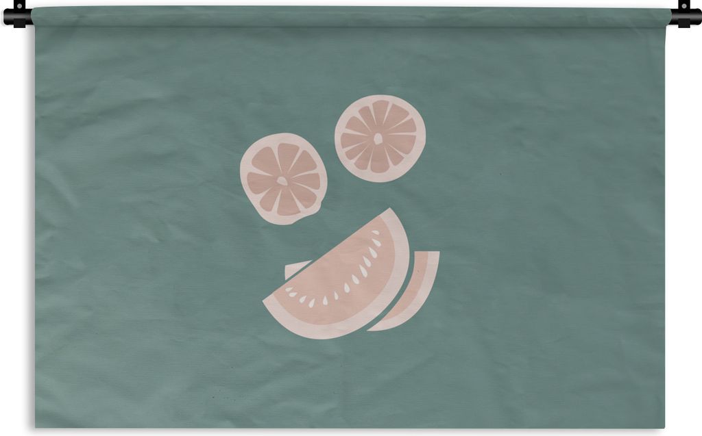 MuchoWow Wandteppich Wandbehang Sommer - Obst - Abstrakt 120x80 cm Tapisserie Dekoration Wandtuch - Wanddekorationen - Wandtücher