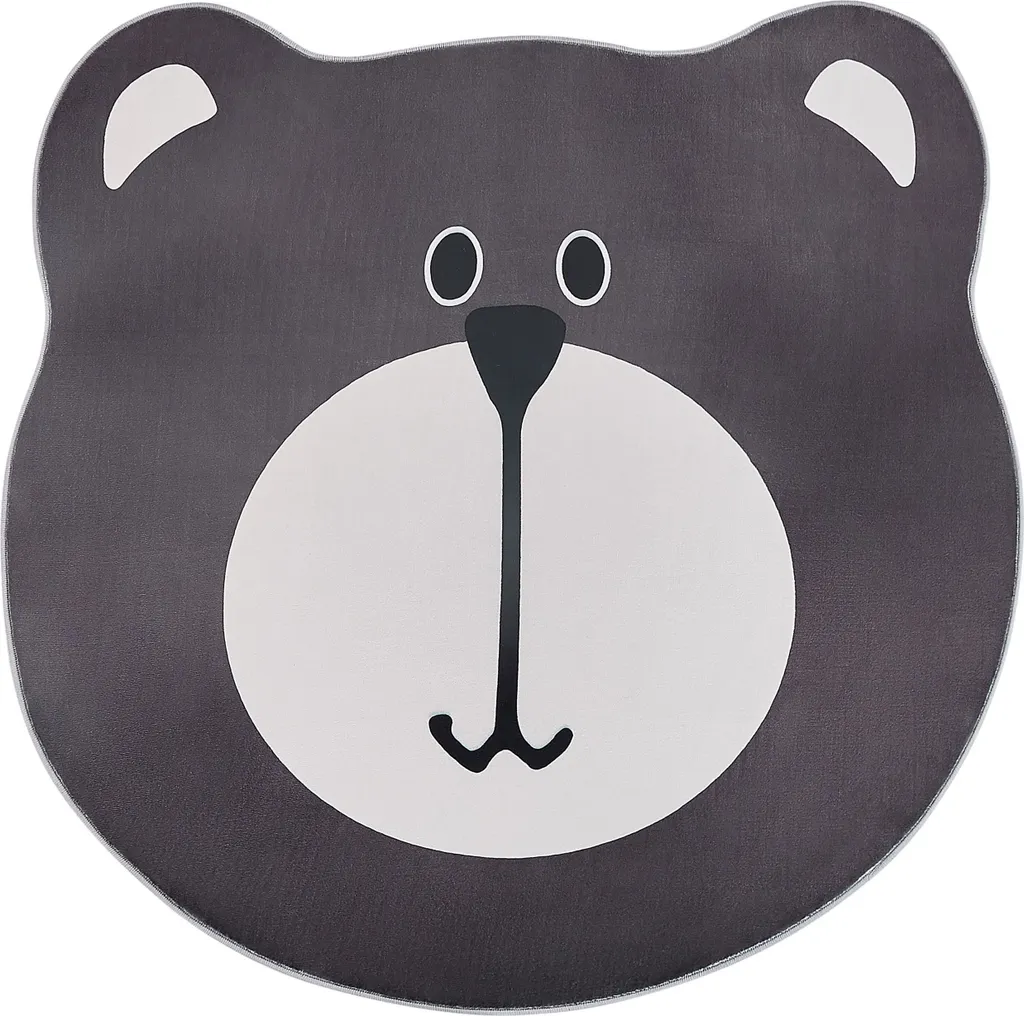 Tapis Ours antidérapant 120 cm pour enfant marron en coton mélangé