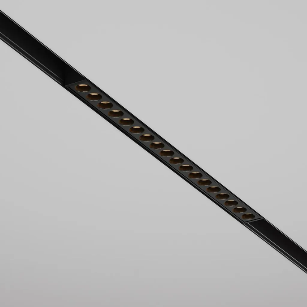 Spot LED Rail 18W Maytoni Exility Noir pour Éclairage Sans Reflet