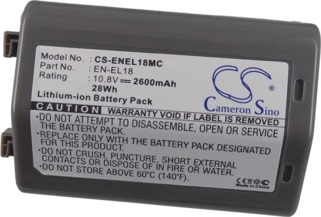 Batterie EN-EL18 pour corriger les problèmes d'autonomie de votre reflex