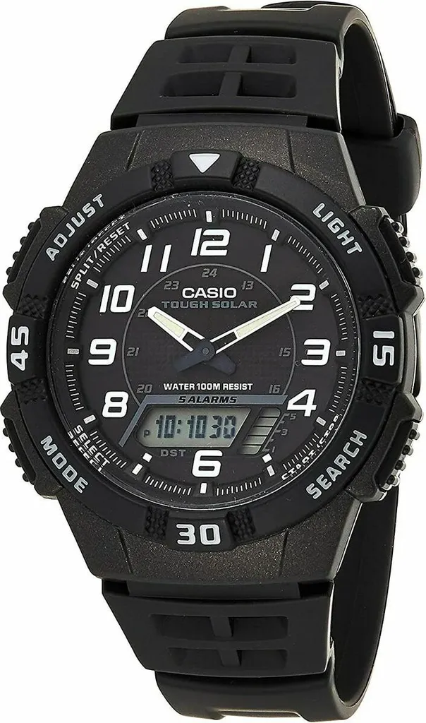 Montre Homme Casio AQ-S800W-1BVEF Noir Solaire avec Bracelet en Résine