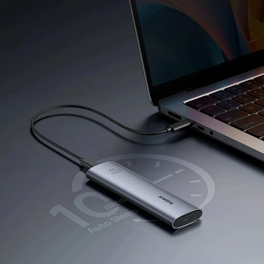 Baseus Flyjoy Contenitore SSD M.2 NVMe SATA 10Gbps Grigio | Offerta - 24