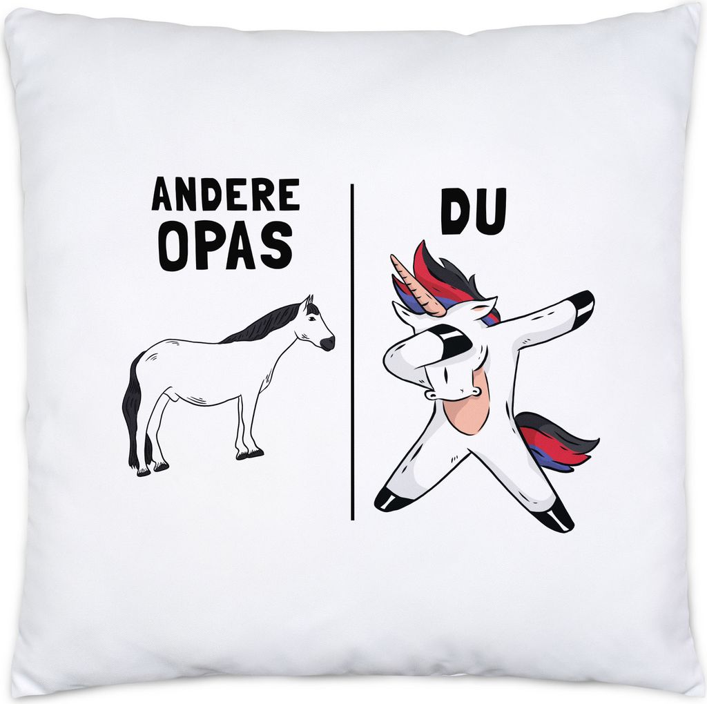 Andere Opas Du Kissen Inkl. Füllung Einhorn Pferd Produktbild 