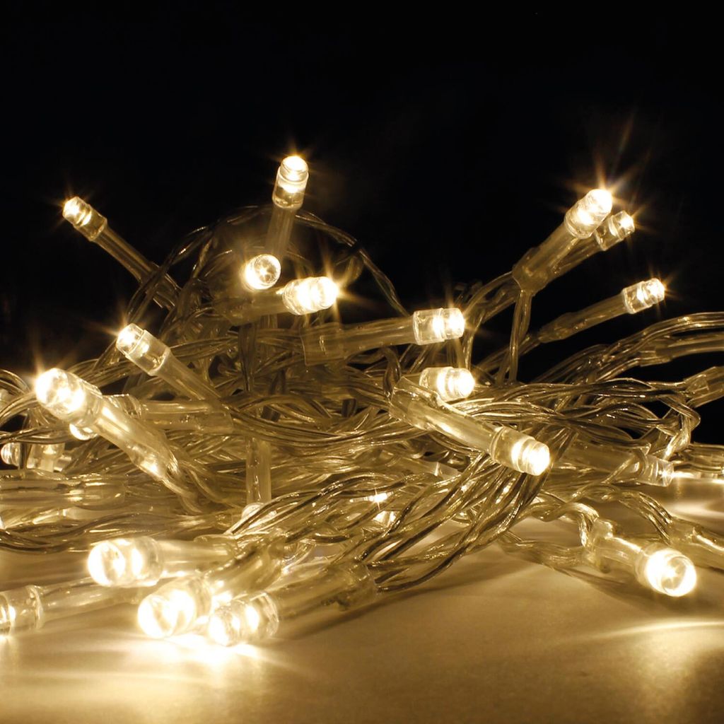 Lex Light LED Lichterkette 50 LEDs Ø3mm warmweiß 4,9m Produktbild 