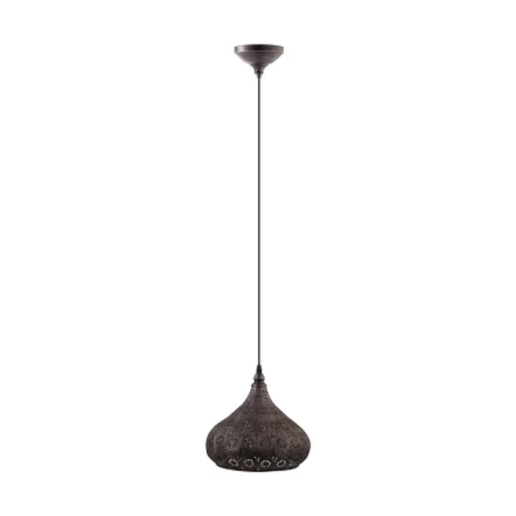 Suspension design argent antique Eglo Melilla pour table à manger