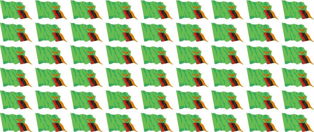 Mini Aufkleber Set - Pack wehend - 20x12mm - selbstklebender Sticker - Sambia - Flagge / Banner / Standarte fürs Auto, Büro, zu Hause und die Sch...