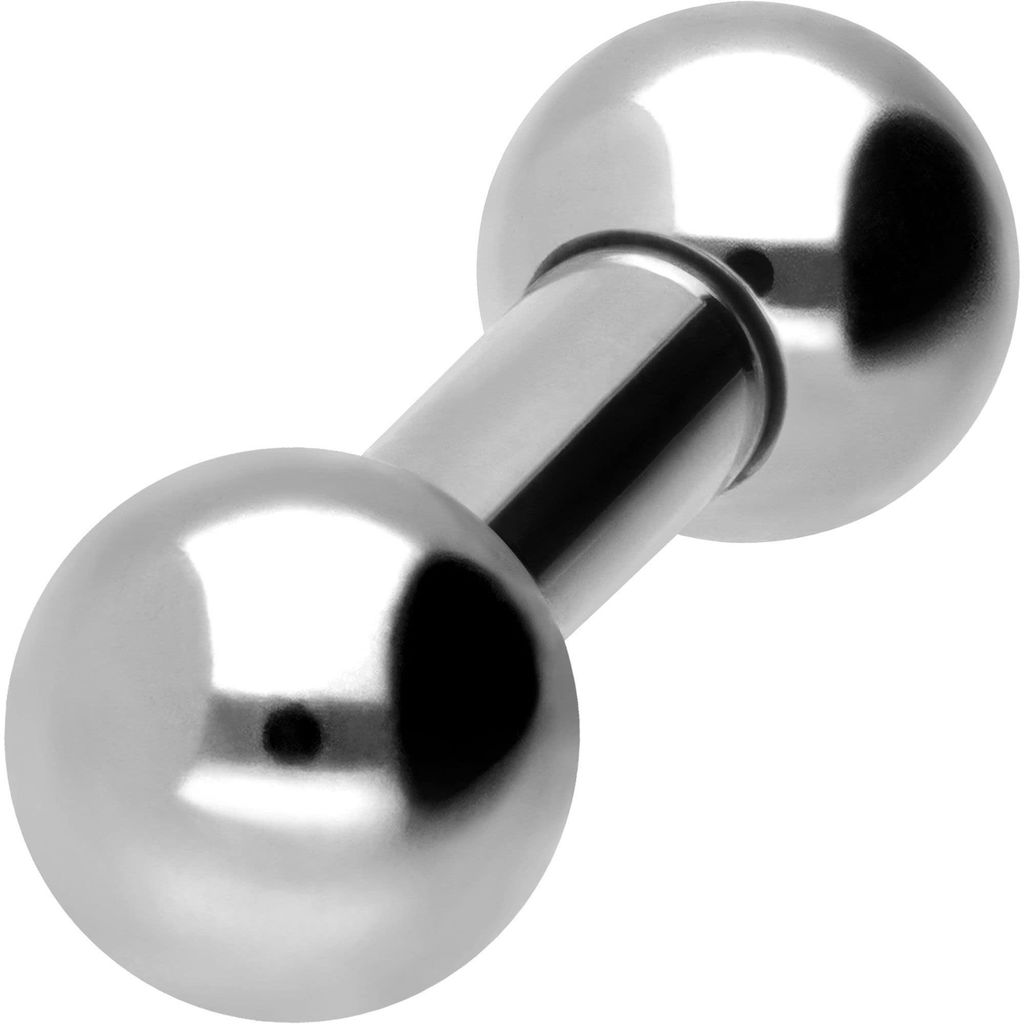 Zungenpiercing, Intim-Piercing Chirurgenstahl Barbell Silber Stablänge: 8mm + Stabstärke: 4mm + Kugelgröße: 8mm