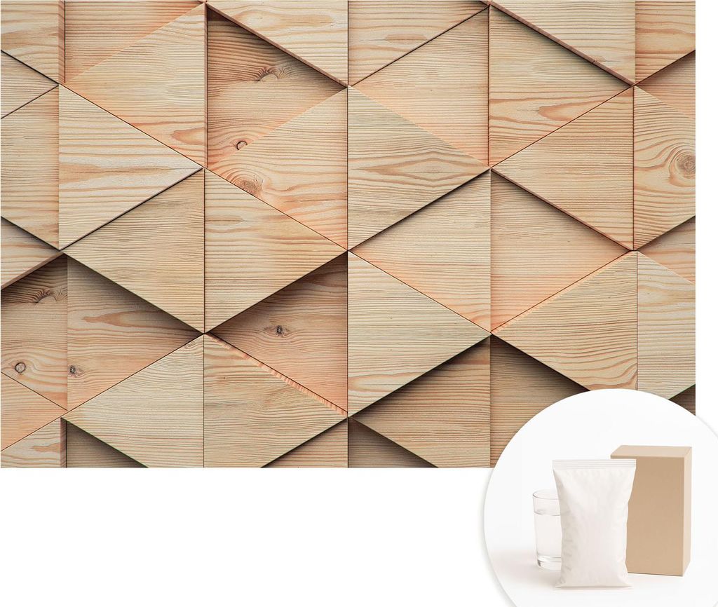 Fototapete - Wandbilder für Wohnzimmer - 104x70 cm - Dekorative Wandfolie - Modernes Design für Wanddekoration - Tapeten für Innenräume - Holzm...